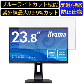 【ポイント2倍+100円OFF】iiyama XB2481HSU-3 XB2481HSU-B3 23.8インチ 対応 [9H高硬度] ブルーライトカットフィルム　パソコン モニター液晶保護フィルム PCモニター デスクトップ 画面保護 反射防止 アンチグレア 指紋防止 気泡防止 抗菌 非光沢 PC保護シート