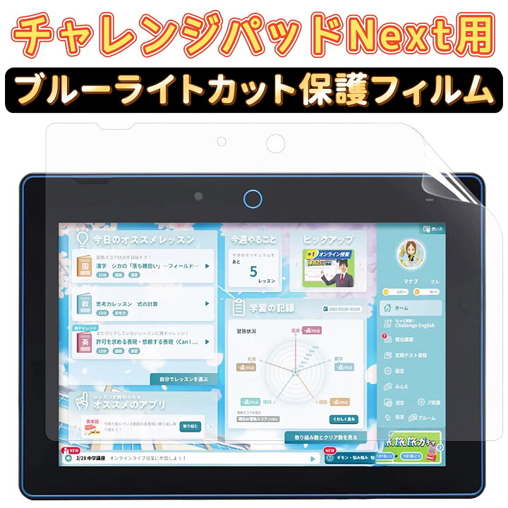 楽天市場】【ポイント2倍】チャレンジパッド 保護フィルム ブルー 