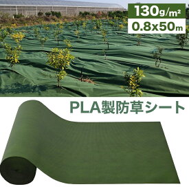 【期間限定！10980円→9999円】 防草シート 0.8m×50m 緑/黒リバーシブル 厚手130gで破れにくい 10年間の長期耐久性 UVカット 高透水丸穴設計 水はけ良好 雑草防止シート 芝生 花壇 家庭菜園 農園 駐車場 砂利下 工事用 エクステリアDIYに 【即日発送】