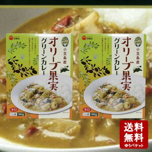 【10/28★店内全品ポイント2倍★】【送料無料】小豆島産 オリーブ果実グリーンカレー(180g)×2個【 小豆島 宝食品 景品 賞品 イベント レトルト 】