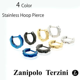 Zanipolo Terzini/ザニポロタルツィーニ フープピアス ステンレス アレルギーフリー シンプル ダイヤライン メンズ レディース ZTE1906 【smtb-k】