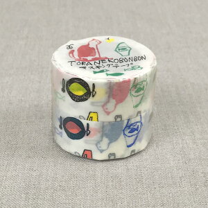 トラネコボンボン マスキングテープ 20mm(記憶のモンプチ C+D)2色セット 倉敷意匠計画室【猫グッズ 犬 柄 雑貨 プレゼント おしゃれ 日用品 ねこグッズ 猫雑貨 かわいい 可愛い オフィス
