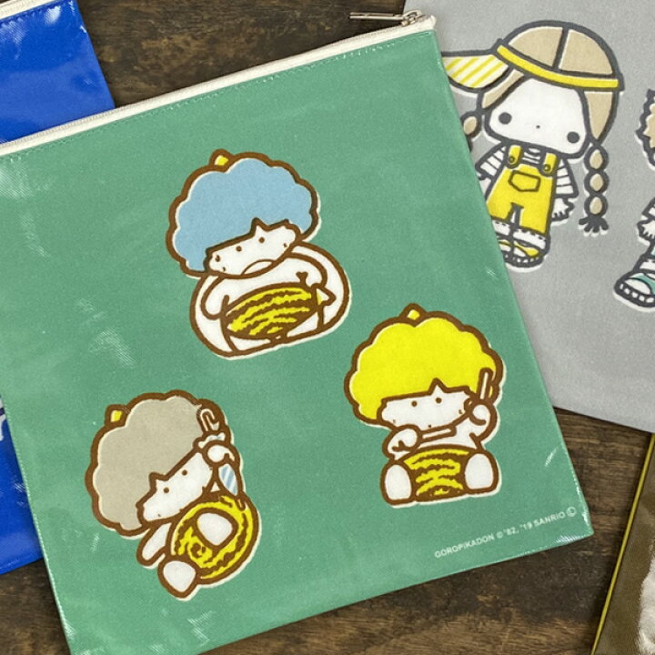 楽天市場 水縞 あの頃 サンリオキャラクターズ フラットポーチ 小物入れ 可愛い グッズ キキララ パティアンドジミー ゴロピカドン タキシードサム レトロ おしゃれ オリーブアベニュー