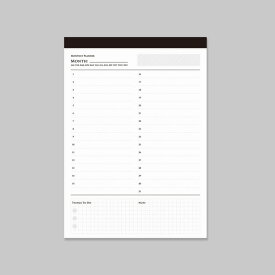 KNOOPWORKS（クノープワークス） B5 MONTHLYプランナー タテ 月間 PL08【スケジュールプランナー スタディプランナー スケジュールシート スケジュール管理 予定表 計画表 日記 メモ帳 かわいい おしゃれ】