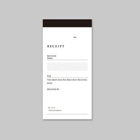 KNOOPWORKS（クノープワークス） RECEIPT（英・複写）タテ【英語 領収書 領収証 おしゃれ かわいい オシャレ 複写式 シンプル 縦版 ノーカーボン デザイン】