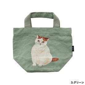 松尾ミユキ ミニボートバッグ【メール便選択で送料無料】【猫雑貨 猫グッズ ネコ柄 猫柄 プレゼント 女性 おしゃれ レディース トートバッグ 布 軽量 かわいい 大人可愛い 40代 ねこ モチーフ ギフト 猫好き 雑貨 グッズ 松尾みゆき】