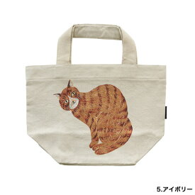 松尾ミユキ ミニボートバッグ【メール便選択で送料無料】【猫雑貨 猫グッズ ネコ柄 猫柄 プレゼント 女性 おしゃれ レディース トートバッグ 布 軽量 かわいい 大人可愛い 40代 ねこ モチーフ ギフト 猫好き 雑貨 グッズ 松尾みゆき】