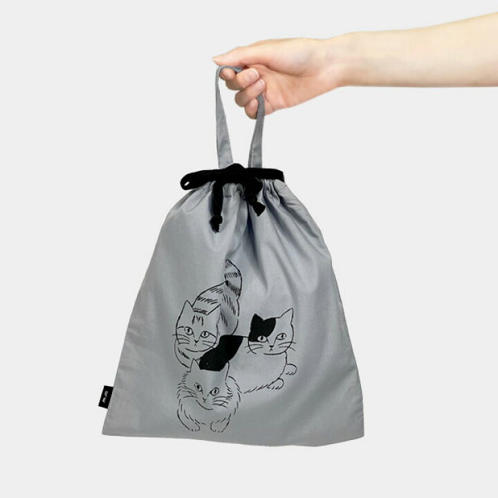 楽天市場】松尾ミユキ ドローストリングバッグ L【猫グッズ 猫雑貨  