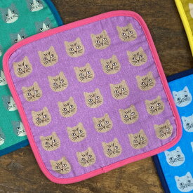 松尾ミユキ パイピングハンドタオル cat【猫グッズ 猫雑貨 ネコ雑貨 プレゼント プチギフト 女性 タオルハンカチ レディース ギフト グッズ 柄 雑貨 おしゃれ 日用品 ねこ かわいい 可愛い モチーフ 猫の小物 猫好き 退職 引っ越し 松尾みゆき】