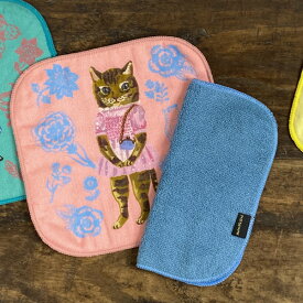 ナタリーレテ ガーゼハンドタオル【猫グッズ 猫雑貨 ネコ雑貨 コアラ グッズ ねこ ネコ タオルハンカチ レディース ギフト グッズ 雑貨 プレゼント おしゃれ 日用品 かわいい 可愛い キジトラ 猫の小物 猫好き】