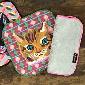 ナタリーレテ ミニハンドタオル【猫グッズ 猫雑貨 ネコ雑貨 犬 りす リス パンダ くま グッズ ねこ ネコ タオルハンカチ レディース ギフト グッズ 雑貨 プレゼント おしゃれ 日用品 かわいい 可愛い キジトラ 猫の小物 猫好き】