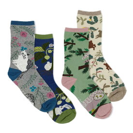 松尾ミユキ ソックスA【靴下 レディース 猫雑貨 猫グッズ 猫柄 ネコ柄 猫好き プレゼント 女性 ふくろう ウサギ うさぎ ねこ おしゃれ 大人かわいい ショートソックス クルー丈 クルーソックス ギフト 猫の小物 雑貨 グッズ 春夏 松尾みゆき】