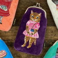 ナタリーレテ ロングパース【猫グッズ 猫雑貨 ネコ雑貨 プレゼント 女性 猫柄 グッズ 柄 小物入れ コスメ…