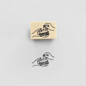 KNOOPWORKS(クノープワークス)〈BURGER〉スタンプ バーガー【ハンバーガー 食べ物 はんこ ハンコ 手帳デコ おしゃれ かわいい 可愛い お仕事 判子 ゴム印 雑貨 文具 文房具 ナチュラル】