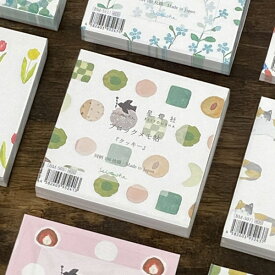 星燈社 2025年春夏新作 ブロックメモ帖【メモ帳 ミニ おしゃれ かわいい 大人可愛い 文具 文房具 グッズ デザイン 猫 花柄 植物 雑貨 猫の小物 プレゼント 猫好き 猫グッズ 猫雑貨】