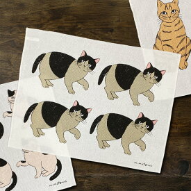 松尾ミユキ キッチンクロス B【猫グッズ 猫雑貨 ネコ雑貨 プレゼント 女性 猫柄 猫好き 松尾みゆき 雑貨 グッズ おしゃれ かわいい 日本製 布巾 ふきん 食器 フキン 吸水性 ギフト 綿】