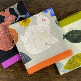 松尾ミユキ ハンカチ 【グッズ リス 鳥 うさぎ ウサギ 雑貨 プレゼント 女性 おしゃれ かわいい 大判 お弁当包み お弁当つつみ レディース 松尾みゆき 子供 ギフト モチーフ】