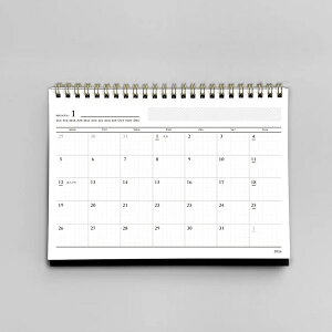 KNOOPWORKS(クノープワークス) A5 デスクカレンダー 2026【2026年 卓上カレンダー 月曜始まり おしゃれ オシャレ シンプル モノトーン 白黒 デザイン インテリア】