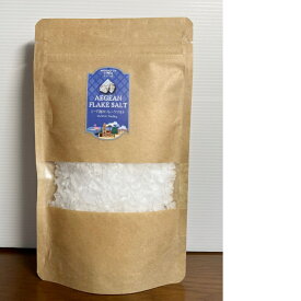 エーゲ海のフレークソルト 袋入り（100g） プレゼント 贈り物 美味しいオリーブオイルと良く合う塩 天日干し塩 クリスタルソルト フレークソルト お取り寄せ 高級塩 高級調味料 自然塩 肉に合う ステーキに合う 天然塩 海水 天日干し 美味しい塩 フレーク状 天然 塩 高級