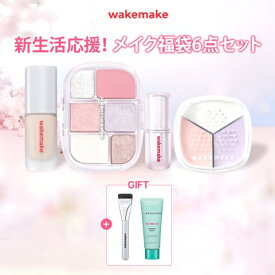 【wakemake公式】★クーポン利用で60％OFF＆P10倍★新生活応援★メイク福袋セット★ シームレスウェアファンデーション シアーマルチパレット マルチカラーパウダー ティント 福袋 コスメ ウェイクメイク コスメ福袋 韓国コスメ オリーブヤング公式 【楽天海外通販】