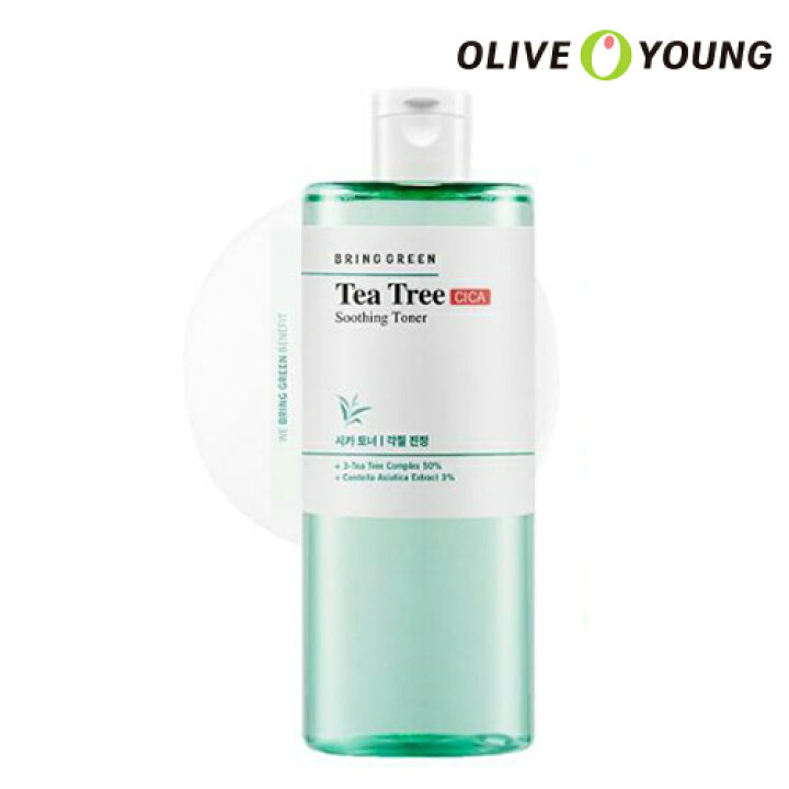 評判 ブリングリーン ティーツリー シカ スージング スキンケア 2点セット Bring Green Tea Tree Cica Soothing  Toner 510ml Cream 100ml 水分充電 敏感肌 ニキビ 角質ケア しっとり感 皮脂ケア 韓国コスメ olive young 