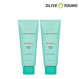 【BRING GREEN】ティーツリーシカスージングクリームプラス/100ml*2/Teatree Cica Soothing Cream Plus クリーム スキンケア カーミング シカ 敏感肌 ブリングリーン 韓国コスメ オリーブヤング公式 【楽天海外通販】