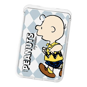 Snoopy Friends Run Pattern Clear Magnetic Slide Card Case (MagSafe݊) Xk[s[ tY  p^[  }Ol`bN XCh J[hP[X J[hz_[ iPhone Air 17 Pro Max 16e 16 Plus 15 14 13 mini 12 