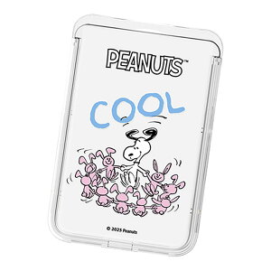Vintage Snoopy Mood Clear Magnetic Slide Card Case (MagSafe�݊�) ���B���e�[�W �X�k�[�s�[ ���[�h ���� �}�O�l�`�b�N �X���C�h �J�[�h�P�[�X �J�[�h�z���_�[ iPhone 17e Air 17 Pro Max 16e 16 Plus 15 14 13 mini 12 �v���X