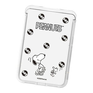 Vintage Snoopy Record Clear Magnetic Slide Card Case (MagSafe�݊�) ���B���e�[�W �X�k�[�s�[ ���R�[�h ���� �}�O�l�`�b�N �X���C�h �J�[�h�P�[�X �J�[�h�z���_�[ iPhone 17e Air 17 Pro Max 16e 16 Plus 15 14 13 mini 12 �v