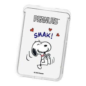 Vintage Snoopy Daily Clear Magnetic Slide Card Case (MagSafe�݊�) ���B���e�[�W �X�k�[�s�[ �n�� ���� �}�O�l�`�b�N �X���C�h �J�[�h�P�[�X �J�[�h�z���_�[ iPhone 17e Air 17 Pro Max 16e 16 Plus 15 14 13 mini 12 �v���X 