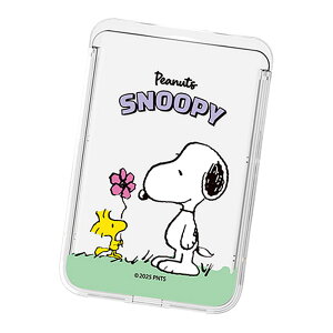 Snoopy Picnic Clear Magnetic Slide Card Case (MagSafe�݊�) �X�k�[�s�[ �s�N�j�b�N ���� �}�O�l�`�b�N �X���C�h �J�[�h�P�[�X �J�[�h�z���_�[ iPhone 17e Air 17 Pro Max 16e 16 Plus 15 14 13 mini 12 �v���X �v�� �}�b�N
