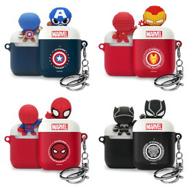 [MARVEL AirPods (Pro) Figure Symbol Case マーベル エアーポッズ プロ フィギュア シンボル] エアーポッズケース 無線充電可能 ワイヤレス充電 Wireless Charging ホルダー付 アンチスクラッチ ストラップ リング キャプアメ シールド プロ2 第3世代 第2世代 第1世代 プロ1