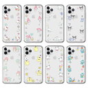Sanrio Characters Shopping Clear Jelly サンリオ ショッピング 透明 ジェリーケース iPhone 16e 16 Plus Pro Max 15 14 SE第3世代 SE3 13 mini 12 11 X XS XR SE第2世代 8 7 10 10s 10r SE2 プラス プロ マックス ミニ エス アル キティ マイメロ シナモン クロミ ポムポム
