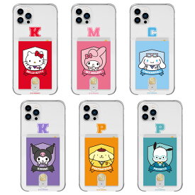 [Sanrio Characters University#1 Card Clear Jelly サンリオ ユニバーシティ カード 透明 ジェリーケース] iPhone 15 Plus Pro Max 14 SE3 13 mini 12 SE2 11 XS XR X 8 7 10 10s 10r プラス プロ マックス ミニ エス アル キティ マイメロ ポチャッコ