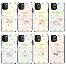 Sanrio Characters Angel Door Bumper サンリオ エンゼル ドア バンパーケース iPhone 15 Plus Pro Max 14 SE第3世代 SE3 13 mini 12 SE第2世代 SE2 11 XS XR X 8 7 アイフォン アイホン 10 10s 10r プラス プロ マックス ミニ エス アル カード収納 ミラー付き