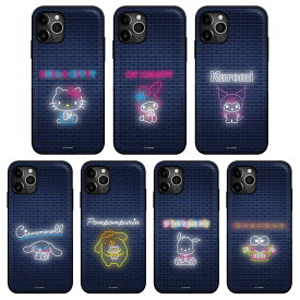 Sanrio Characters Neon Magnetic Door Bumper サンリオ ネオン マグネチック ドア バンパーケース iPhone 15 Plus Pro Max 14 SE第3世代 SE3 13 mini 12 SE第2世代 SE2 11 XS XR X 8 7 10 10s 10r プラス プロ マックス ミニ エス アル キティ ポムポムプリン ポチャッコ