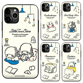 [Sanrio Characters Relax Room Door Bumper サンリオ リラックスルーム ドア バンパーケース] カード収納 ミラー iPhone 15 Plus Pro Max 14 SE第3世代 SE3 13 mini 12 SE第2世代 SE2 11 XS XR X 8 7 アイフォン アイホン 10 10s 10r プロ マックス ミニ エス アル プラス