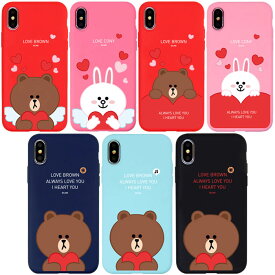 LINE FRIENDS Cupid Love Soft ラインフレンズ キューピッド ラブ ソフトケース スマホケース iPhone SE第3世代 SE3 SE第2世代 SE2 XS Max XR X 8 7 Plus アイフォン アイホン 10 10s 10r マックス エス アル プラス 可愛い かわいい