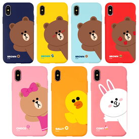 LINE FRIENDS Hello Soft ラインフレンズ ハロー ソフトケース スマホケース iPhone SE第3世代 SE3 SE第2世代 SE2 XS XR X 8 7 アイフォン アイホン 10 10s 10r エス アル スマホ ケース カバー ブラウン コニー チョコ サリー キャラクター