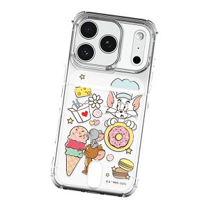 Tom and Jerry Sweet Food Party Clear Air Cushion Card Jelly �g���ƃW�F���[ �X�E�B�[�g�t�[�h�p�[�e�B�[ ���� �G�A�[�N�b�V���� �J�[�h �W�F���[�P�[�X iPhone 17e Air 17 Pro Max 16e 16 Plus 15 14 13 mini 12 �v���X �v