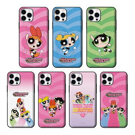 Powerpuff Girls Season.1 Card Door Bumper パワーパフガールズ シーズン1 カード ドア バンパーケース カード収納 iPhone 17e Air 17 Pro Max 16e 16 Plus 15 14 13 mini スマホ ケース カバー キャラクター CN ブロッサム バブルス バターカップ
