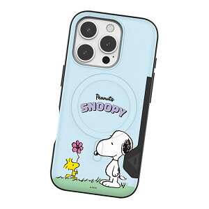 Snoopy Picnic Two Card Magnetic Bumper (MagSafe�݊�) �X�k�[�s�[ �s�N�j�b�N �c�[ �J�[�h �}�O�l�`�b�N �o���p�[�P�[�X Galaxy S26 + Ultra S25 S24 �G�X Plus �v���X �E���g�� �P�[�X �J�o�[ Peanuts �L�����N�^�[ 
