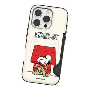 Vintage Snoopy Everyday Two Card Magnetic Bumper (MagSafe�݊�) ���B���e�[�W �X�k�[�s�[ ���� �c�[ �J�[�h �}�O�l�`�b�N �o���p�[�P�[�X Galaxy S26 + Ultra S25 S24 �G�X Plus �v���X �E���g�� �P�[�X �J�o�[ Peanuts 