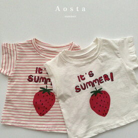 【お取り寄せ商品】 Aosta アオスタ 韓国子供服 Strawberry T / ストロベリーT
