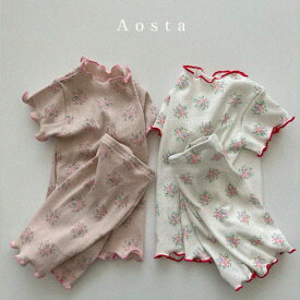 【お取り寄せ商品/4～6週間で入荷予定】 Aosta アオスタ 韓国子供服 Summer flower homewear / サマーホームウェア