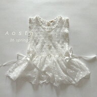 おまけつき 【予約商品/4〜6週間で入荷予定】 AOSTA アオスタ 26春物 新作 レースベスト Lace Vest 韓国…