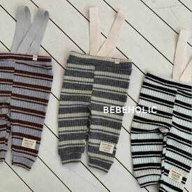 【0の付く日P5倍】【予約商品/4〜6週間で入荷予定】 ベベホリック 26春物新作 デイリーストライプレギンス　おしゃれ 韓国ファッション ベビー服 可愛い 赤ちゃん 服 女の子 男の子 プレゼント 出産祝い コットン くすみカラー
