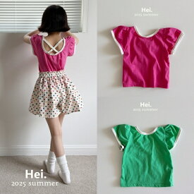 【即納品】 Hei ヘイ 25夏物 新作 バレリーナTシャツ 韓国こども服 韓国キッズ服 キッズサイズ 可愛い 女の子 オシャレ