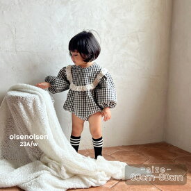 韓国子供服 フリルロンパース ロンパース カバーオール 長袖 韓国ファッション ベビー服 韓国服 ベビー 可愛い 赤ちゃん 服 女の子 男の子 プレゼント 出産祝い BEBE NINE