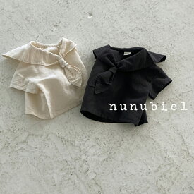 【18の日P5倍】韓国こども服 セーラーブラウス/コットンリネン ヌヌビエル/nunubiel